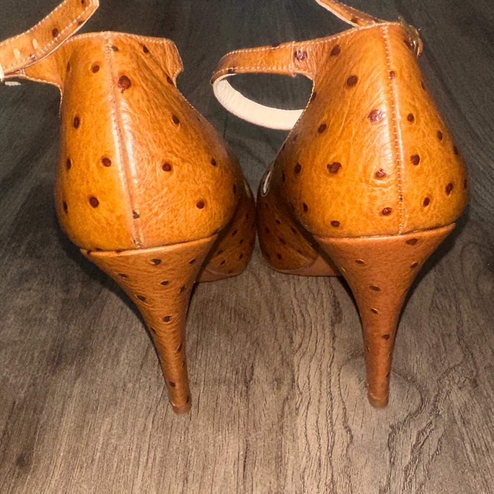 Rebecca Minkoff Tan Peep-Toe Heels - Picture 6 of 6